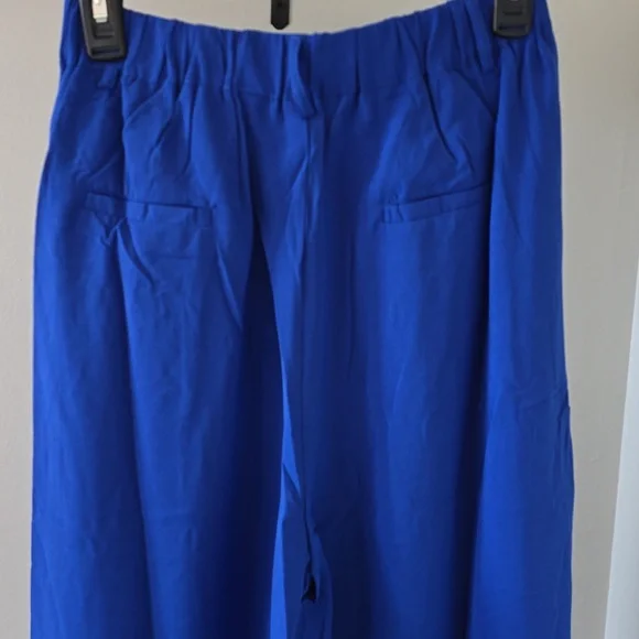 Easel Royal Blue Wide Leg Pants - Picture 4 of 8